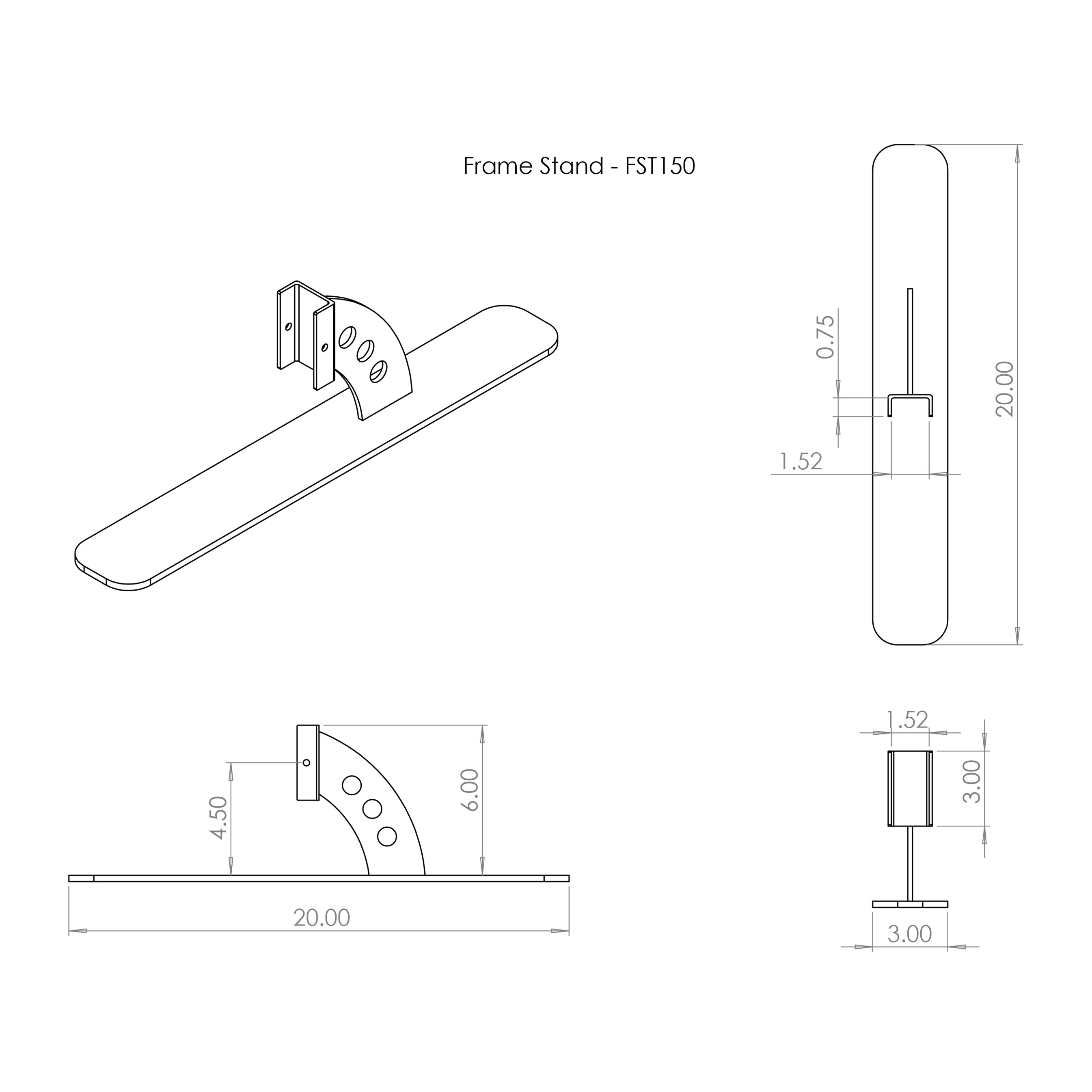1 5 inch Frame Stand FST150 Web revised X 121125