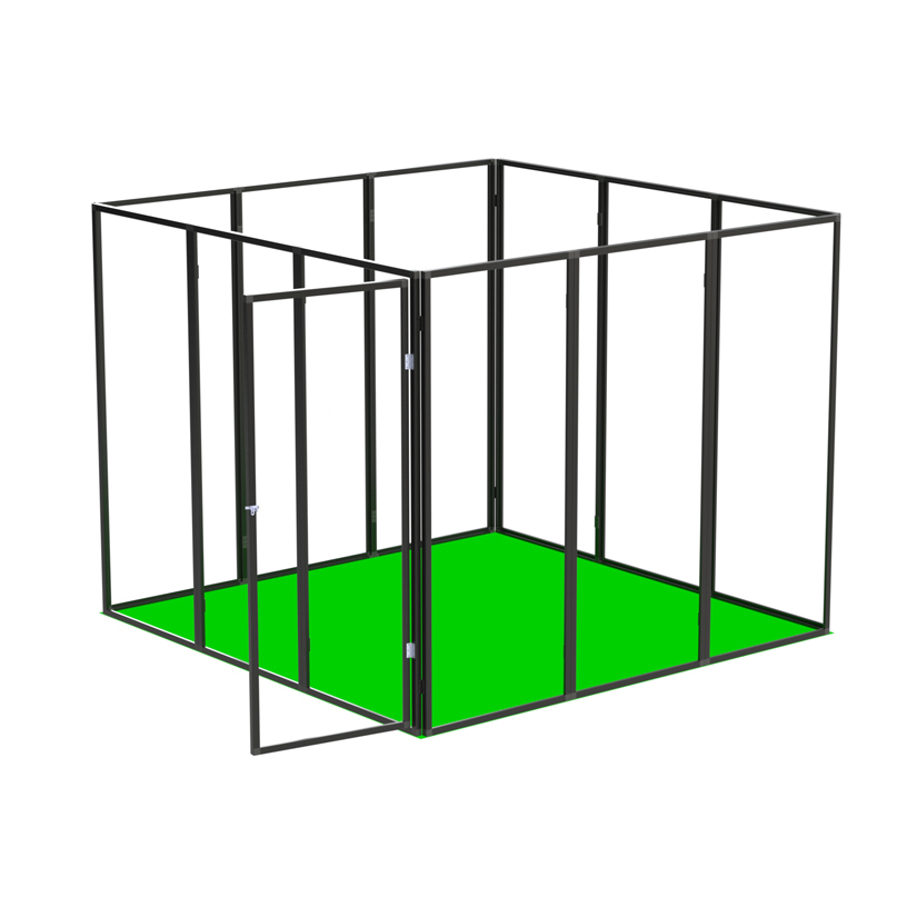 10x10 Square tradeshow booth with door 2