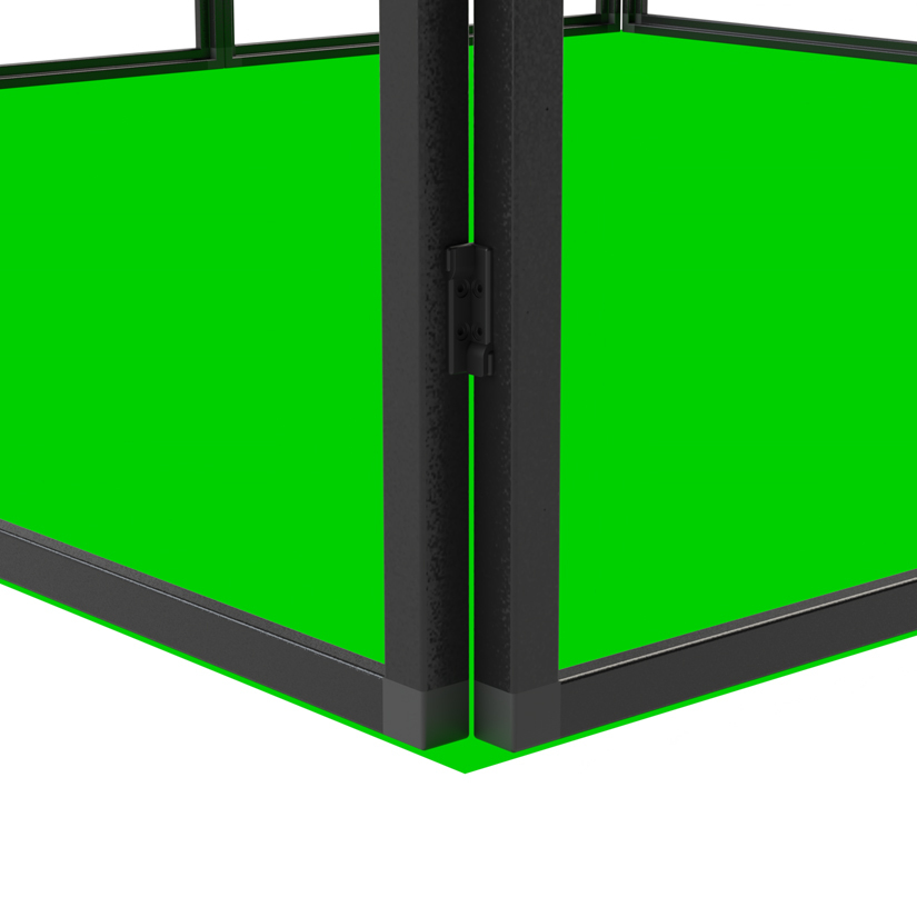 10x10 Square tradeshow booth with door 3