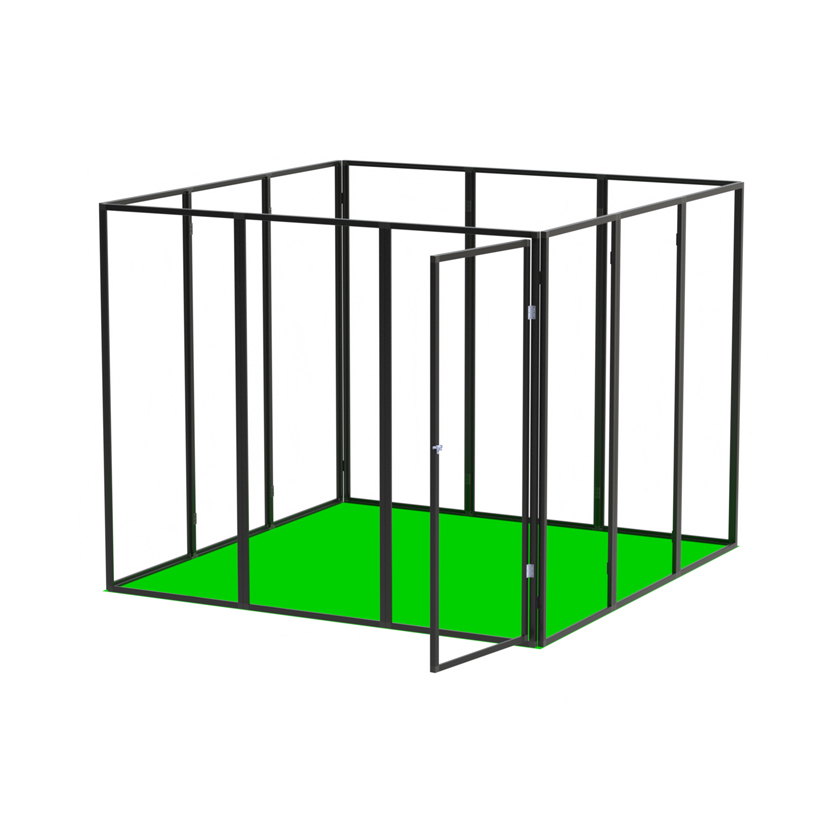 10x10 Square tradeshow booth with door 5