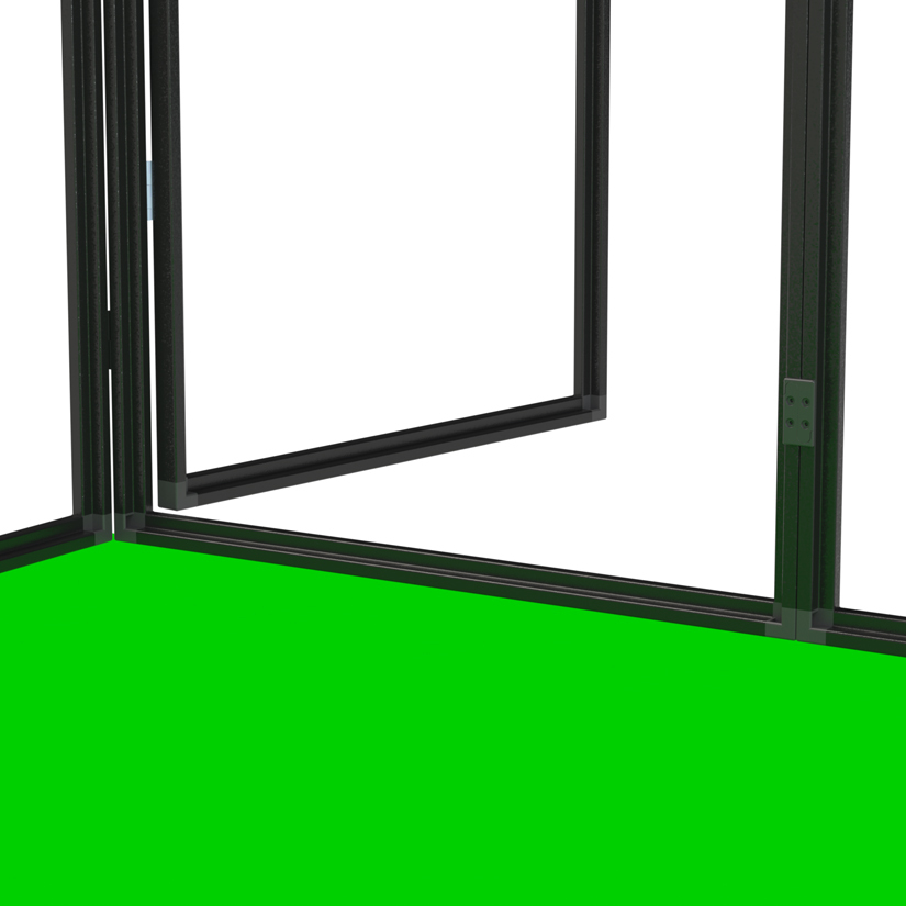 10x10 Square tradeshow booth with door 7