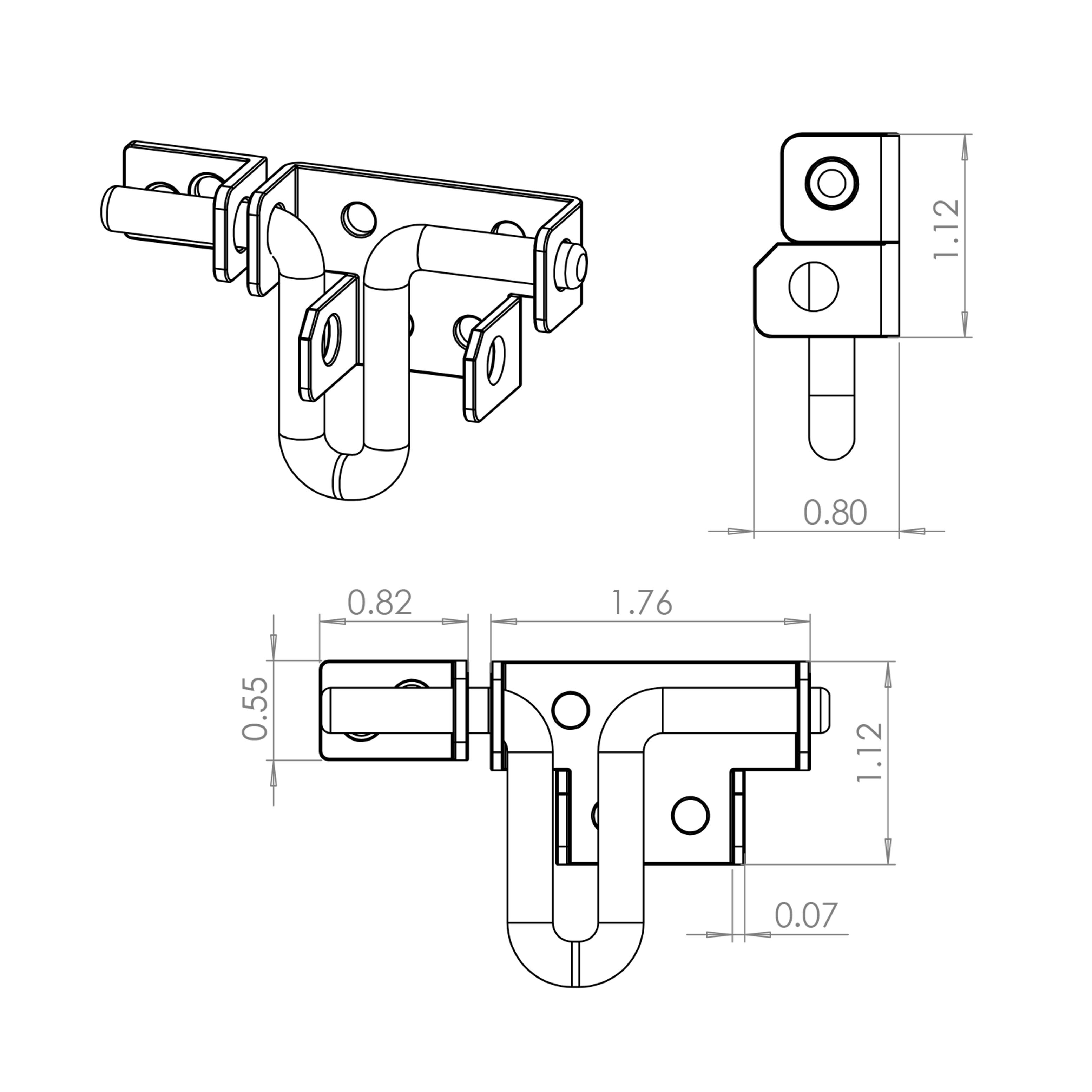 Stainless Latch LCH150 Assembly X 80823